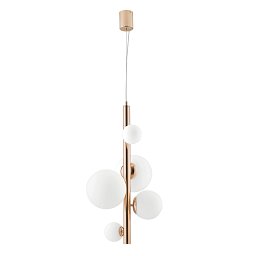 Závěsné svítidlo Hera, zlaté, 5 x G9, 45 x 180 cm - FANEUROPE Obrázek pro produkt Závěsné svítidlo Hera, zlaté, 5 x G9, 45 x 180 cm - FANEUROPE