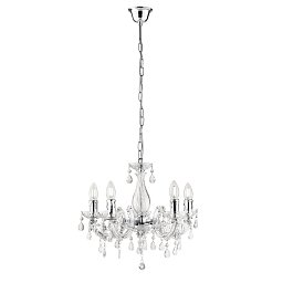 Závěsné svítidlo Houston, průhledné, 5 x E14, 44 x 120 cm - FANEUROPE Obrázek pro produkt Závěsné svítidlo Houston, průhledné, 5 x E14, 44 x 120 cm - FANEUROPE