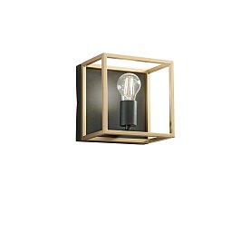 Nástěnné svítidlo Kimera, černá/zlatá, 1 x E27, 20 x 20 x 22,5 cm - FANEUROPE Obrázek pro produkt Nástěnné svítidlo Kimera, černá/zlatá, 1 x E27, 20 x 20 x 22,5 cm - FANEUROPE
