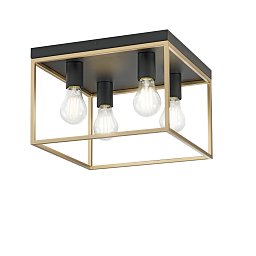 Stropní svítidlo Kimera, černá/zlatá, 4 x E27, 35 x 35 x 40 cm - FANEUROPE Obrázek pro produkt Stropní svítidlo Kimera, černá/zlatá, 4 x E27, 35 x 35 x 40 cm - FANEUROPE