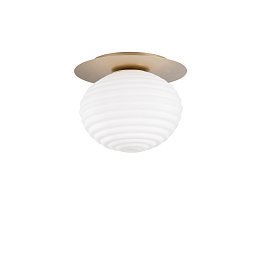 Stropní přisazené svítidlo Ripple zlatá, patice E27, 35 x 35 x 28 cm - FANEUROPE Obrázek pro produkt Stropní přisazené svítidlo Ripple zlatá, patice E27, 35 x 35 x 28 cm - FANEUROPE