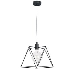 Závěsné svítidlo SANTANA POLIGONALE černá, 1xE27, 25 x 25 x 130 cm - FANEUROPE Obrázek pro produkt Závěsné svítidlo SANTANA POLIGONALE černá, 1xE27, 25 x 25 x 130 cm - FANEUROPE