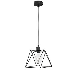 Závěsné svítidlo SANTANA POLIGONALE černá, 1xE27, 20 x 20 x 120 cm - FANEUROPE Obrázek pro produkt Závěsné svítidlo SANTANA POLIGONALE černá, 1xE27, 20 x 20 x 120 cm - FANEUROPE