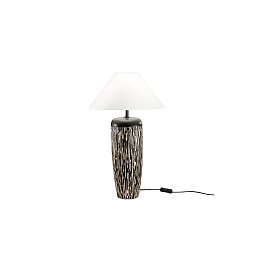 Stolní lampa Savana (hnědá + bílá keramika) 1 x E27, pr. 35 x 61 cm - FANEUROPE Obrázek pro produkt Stolní lampa Savana (hnědá + bílá keramika) 1 x E27, pr. 35 x 61 cm - FANEUROPE