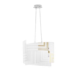 Závěsné svítidlo SEVENTY bílá, 2xE27, 45 x 130 cm - FANEUROPE Obrázek pro produkt Závěsné svítidlo SEVENTY bílá, 2xE27, 45 x 130 cm - FANEUROPE