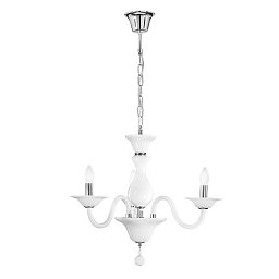 Závěsné svítidlo SOFFIO bílá/chrom, 3xE14, 66x120 cm - FANEUROPE Obrázek pro produkt Závěsné svítidlo SOFFIO bílá/chrom, 3xE14, 66x120 cm - FANEUROPE