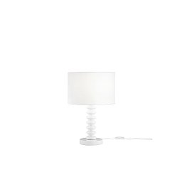 Stolní lampa Sultan (bílá + samet) kov + samet, 1 x E27, 15 W; lampa pr. 30 x 20 cm, konstrukce 30 x 30 x 45,5 cm - FANEUROPE Obrázek pro produkt Stolní lampa Sultan (bílá + samet) kov + samet, 1 x E27, 15 W; lampa pr. 30 x 20 cm, konstrukce 30 x 30 x 45,5 cm - FANEUROPE