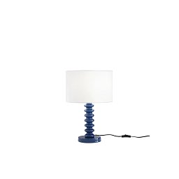 Stolní lampa Sultan (modrá + samet) kov + samet, 1 x E27, 15 W; lampa pr. 30 x 20 cm, konstrukce 30 x 30 x 45,5 cm - FANEUROPE Obrázek pro produkt Stolní lampa Sultan (modrá + samet) kov + samet, 1 x E27, 15 W; lampa pr. 30 x 20 cm, konstrukce 30 x 30 x 45,5 cm - FANEUROPE