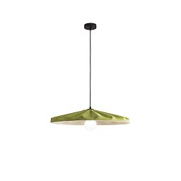 Závěsné svítidlo Wimbledon (zeleno‑bílý filc) kabel 2 m, stínidlo 69 cm, objímka E27 - FANEUROPE Obrázek pro produkt Závěsné svítidlo Wimbledon (zeleno‑bílý filc) kabel 2 m, stínidlo 69 cm, objímka E27 - FANEUROPE