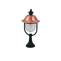 Venkovní svítidlo LUME VENEZIA černá/měď, 1xE27, IP44, 25 x 53,8 cm - FANEUROPE Obrázek pro produkt Venkovní svítidlo LUME VENEZIA černá/měď, 1xE27, IP44, 25 x 53,8 cm - FANEUROPE