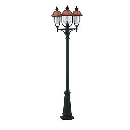 Sloupkové svítidlo PALO VENEZIA černá/měď, 3xE27, IP44, 230 x 65 cm - FANEUROPE Obrázek pro produkt Sloupkové svítidlo PALO VENEZIA černá/měď, 3xE27, IP44, 230 x 65 cm - FANEUROPE