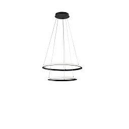 Závěsné LED svítidlo Axis černá, 31 W, 3360 lm, CCT + RGB, digitální s dálkovým ovladačem, formát 60/40 x 150 cm - FANEUROPE Obrázek pro produkt Závěsné LED svítidlo Axis černá, 31 W, 3360 lm, CCT + RGB, digitální s dálkovým ovladačem, formát 60/40 x 150 cm - FANEUROPE