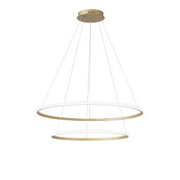 Závěsné LED svítidlo Axis zlatá, 70 W, 6850 lm, CCT, 80/60 x 150 cm - FANEUROPE Obrázek pro produkt Závěsné LED svítidlo Axis zlatá, 70 W, 6850 lm, CCT, 80/60 x 150 cm - FANEUROPE