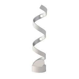 Stolní lampa LUME LED HELIX bílá/stříbrná, 12 W, 740 lm, 3000 K, 14,5 x 14,5 x 66 cm - FANEUROPE Obrázek pro produkt Stolní lampa LUME LED HELIX bílá/stříbrná, 12 W, 740 lm, 3000 K, 14,5 x 14,5 x 66 cm - FANEUROPE