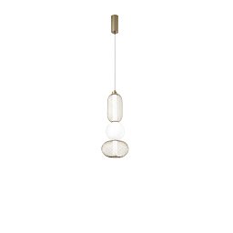 Závěsné LED svítidlo Inkas (zlaté, sklo) 21 W, 2460 lm, CCT 3000 / 3500 / 4000 K, 22 x 227 cm - FANEUROPE Obrázek pro produkt Závěsné LED svítidlo Inkas (zlaté, sklo) 21 W, 2460 lm, CCT 3000 / 3500 / 4000 K, 22 x 227 cm - FANEUROPE