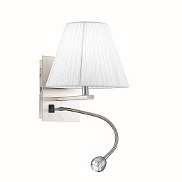 Nástěnné svítidlo Helly, kruhové, bílé, LED + 1 x E14, 3 W, 60 lm, 4500 K, 20 x 30 x 24 cm - FANEUROPE Obrázek pro produkt Nástěnné svítidlo Helly, kruhové, bílé, LED + 1 x E14, 3 W, 60 lm, 4500 K, 20 x 30 x 24 cm - FANEUROPE