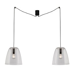 Závěsné svítidlo Ares, průhledné, 2 x E27, 35 x 250 cm - FANEUROPE Obrázek pro produkt Závěsné svítidlo Ares, průhledné, 2 x E27, 35 x 250 cm - FANEUROPE