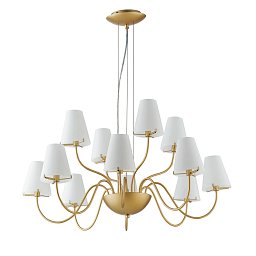 Závěsné svítidlo Canto, zlaté/bílé, 12xG9, 83 x 120 cm - FANEUROPE Obrázek pro produkt Závěsné svítidlo Canto, zlaté/bílé, 12xG9, 83 x 120 cm - FANEUROPE