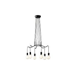 Závěsné svítidlo Habitat, černé, 6 x E27, 66 x 120 cm - FANEUROPE Obrázek pro produkt Závěsné svítidlo Habitat, černé, 6 x E27, 66 x 120 cm - FANEUROPE