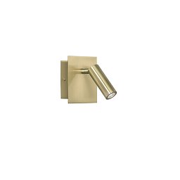 Nástěnné LED svítidlo DICKENS nastavitelné zlatá, 2,2 W, 220 lm, 3000 K, 11 x 9 x 3 cm - FANEUROPE Obrázek pro produkt Nástěnné LED svítidlo DICKENS nastavitelné zlatá, 2,2 W, 220 lm, 3000 K, 11 x 9 x 3 cm - FANEUROPE