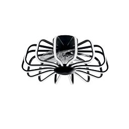 Svítidlo s ventilátorem GRECALE černá akrylát/hliník 80 W 8470 lm CCT stmívatelné Wi‑Fi 50x20,7 cm - FANEUROPE Obrázek pro produkt Svítidlo s ventilátorem GRECALE černá akrylát/hliník 80 W 8470 lm CCT stmívatelné Wi‑Fi 50x20,7 cm - FANEUROPE