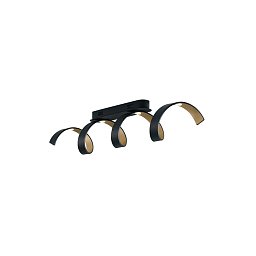 Stropní LED svítidlo HELIX černá/zlatá, 20 W, 1680 lm, 3000 K, 80 x 18 cm - FANEUROPE Obrázek pro produkt Stropní LED svítidlo HELIX černá/zlatá, 20 W, 1680 lm, 3000 K, 80 x 18 cm - FANEUROPE