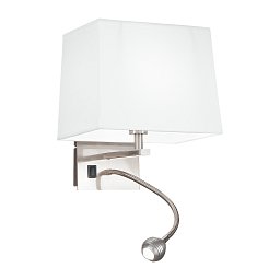 Nástěnné svítidlo Helly, pyramidové, bílé, LED + 1 x E14, 3 W, 60 lm, 4500 K, 22 x 30 x 24 cm - FANEUROPE Obrázek pro produkt Nástěnné svítidlo Helly, pyramidové, bílé, LED + 1 x E14, 3 W, 60 lm, 4500 K, 22 x 30 x 24 cm - FANEUROPE