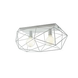 Stropní svítidlo Abraxas, bílé, 2 x E27, 60 x 30 x 26,5 cm - FANEUROPE Obrázek pro produkt Stropní svítidlo Abraxas, bílé, 2 x E27, 60 x 30 x 26,5 cm - FANEUROPE