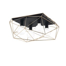 Stropní svítidlo Abraxas, černá/zlatá, 4 x E27, 41,7 x 40 x 26,5 cm - FANEUROPE Obrázek pro produkt Stropní svítidlo Abraxas, černá/zlatá, 4 x E27, 41,7 x 40 x 26,5 cm - FANEUROPE
