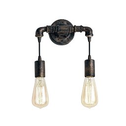 Nástěnné svítidlo Amarcord, rezavé, 2 x E27, 23 x 8,3 x 26 cm - FANEUROPE Obrázek pro produkt Nástěnné svítidlo Amarcord, rezavé, 2 x E27, 23 x 8,3 x 26 cm - FANEUROPE