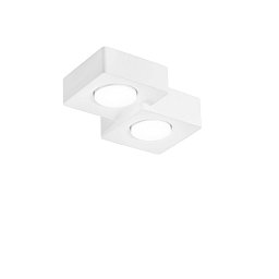 Stropní svítidlo Athen hranaté, bílé, 2 x GX53, 26 x 20 x 6,3 cm - FANEUROPE Obrázek pro produkt Stropní svítidlo Athen hranaté, bílé, 2 x GX53, 26 x 20 x 6,3 cm - FANEUROPE