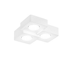 Stropní svítidlo Athen hranaté, bílé, 3 x GX53, 27 x 27 x 7,3 cm - FANEUROPE Obrázek pro produkt Stropní svítidlo Athen hranaté, bílé, 3 x GX53, 27 x 27 x 7,3 cm - FANEUROPE