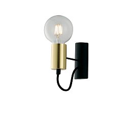 Nástěnné svítidlo Axon, černé/zlaté, 1 x E27, 5 x 16 x 17 cm - FANEUROPE Obrázek pro produkt Nástěnné svítidlo Axon, černé/zlaté, 1 x E27, 5 x 16 x 17 cm - FANEUROPE