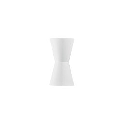 Nástěnné svítidlo Clepsydra, bílé, 2 x E14, 16 x 8 x 30 cm - FANEUROPE Obrázek pro produkt Nástěnné svítidlo Clepsydra, bílé, 2 x E14, 16 x 8 x 30 cm - FANEUROPE