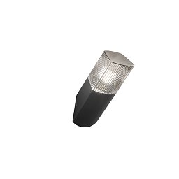 Nástěnné svítidlo Dark 45°, hliník/antracit, 1 x E27, difuzor PC Fumé, IP54 - FANEUROPE Obrázek pro produkt Nástěnné svítidlo Dark 45°, hliník/antracit, 1 x E27, difuzor PC Fumé, IP54 - FANEUROPE
