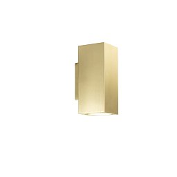 Nástěnné svítidlo Duduk hranaté, zlaté, 2 x GU10, 10 x 8 x 18 cm - FANEUROPE Obrázek pro produkt Nástěnné svítidlo Duduk hranaté, zlaté, 2 x GU10, 10 x 8 x 18 cm - FANEUROPE