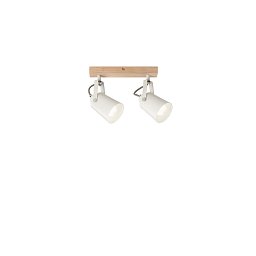 Nástěnné svítidlo Eda, bílá/dřevo, 2 x E14, 26,7 x 6 x 16,7 cm - FANEUROPE Obrázek pro produkt Nástěnné svítidlo Eda, bílá/dřevo, 2 x E14, 26,7 x 6 x 16,7 cm - FANEUROPE