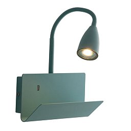 Nástěnné svítidlo Gulp Flessibile, zelené, s USB 2 A, 1 x GU10, 23 x 27 x 49 cm - FANEUROPE Obrázek pro produkt Nástěnné svítidlo Gulp Flessibile, zelené, s USB 2 A, 1 x GU10, 23 x 27 x 49 cm - FANEUROPE