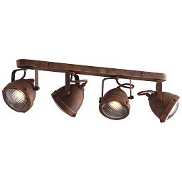 Nástěnné svítidlo Habana, rezavé, 4 x GU10, 64,5 x 11,6 x 15,5 cm - FANEUROPE Obrázek pro produkt Nástěnné svítidlo Habana, rezavé, 4 x GU10, 64,5 x 11,6 x 15,5 cm - FANEUROPE