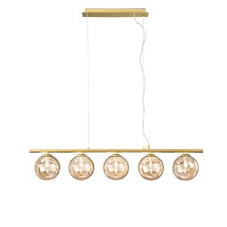 Závěsné svítidlo Honey, zlaté, 5 x G9, 100 x 15 x 166 cm - FANEUROPE Obrázek pro produkt Závěsné svítidlo Honey, zlaté, 5 x G9, 100 x 15 x 166 cm - FANEUROPE