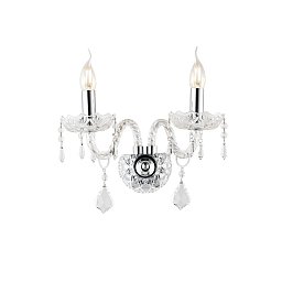 Nástěnné svítidlo Incanto, chromové, 2 x E14, 40 x 18 x 34 cm - FANEUROPE Obrázek pro produkt Nástěnné svítidlo Incanto, chromové, 2 x E14, 40 x 18 x 34 cm - FANEUROPE