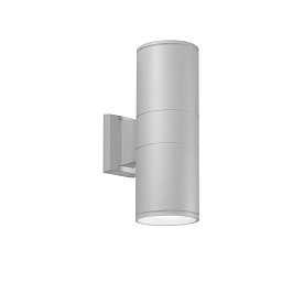 Venkovní nástěnné svítidlo Jump, stříbrné, 2 x E27, IP44, 30 x 17 x 10,5 cm - FANEUROPE Obrázek pro produkt Venkovní nástěnné svítidlo Jump, stříbrné, 2 x E27, IP44, 30 x 17 x 10,5 cm - FANEUROPE