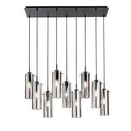 Závěsné svítidlo Magic, černá/kouřová, 9 x E27, 90 x 150 cm - FANEUROPE Obrázek pro produkt Závěsné svítidlo Magic, černá/kouřová, 9 x E27, 90 x 150 cm - FANEUROPE