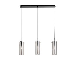 Závěsné svítidlo Magic, černá/kouřová, 3 x E27, 79 x 150 cm - FANEUROPE Obrázek pro produkt Závěsné svítidlo Magic, černá/kouřová, 3 x E27, 79 x 150 cm - FANEUROPE