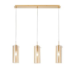 Závěsné svítidlo Magic, zlatá/jantar, 3 x E27, 79 x 150 cm - FANEUROPE Obrázek pro produkt Závěsné svítidlo Magic, zlatá/jantar, 3 x E27, 79 x 150 cm - FANEUROPE