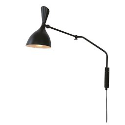 Nástěnné svítidlo Morgan, nastavitelné, černé, 1 x E27, 74,5 x 18 x 53 cm - FANEUROPE Obrázek pro produkt Nástěnné svítidlo Morgan, nastavitelné, černé, 1 x E27, 74,5 x 18 x 53 cm - FANEUROPE