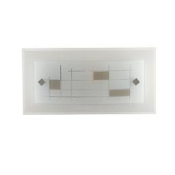 Nástěnné svítidlo Musa, opál/šedá, 1 x E27, 30 x 8,5 x 15 cm - FANEUROPE Obrázek pro produkt Nástěnné svítidlo Musa, opál/šedá, 1 x E27, 30 x 8,5 x 15 cm - FANEUROPE