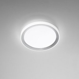 Stropní svítidlo LED NEON kruhové bílá/stříbrná 24W 3450 lm CCT 40x7cm - FANEUROPE Obrázek pro produkt Stropní svítidlo LED NEON kruhové bílá/stříbrná 24W 3450 lm CCT 40x7cm - FANEUROPE