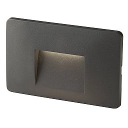 Zápustné venkovní svítidlo LED Breen, antracit, hliník/sklo, 3 W, 290 lm, 4000 K, IP65, 13 x 1 x 8,5 cm - FANEUROPE Obrázek pro produkt Zápustné venkovní svítidlo LED Breen, antracit, hliník/sklo, 3 W, 290 lm, 4000 K, IP65, 13 x 1 x 8,5 cm - FANEUROPE