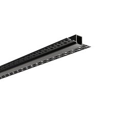 Profil GORIZIA pro sádrokarton, černý, černý difuzor včetně krytek, 200x5,2x1,4 cm - FANEUROPE Obrázek pro produkt Profil GORIZIA pro sádrokarton, černý, černý difuzor včetně krytek, 200x5,2x1,4 cm - FANEUROPE